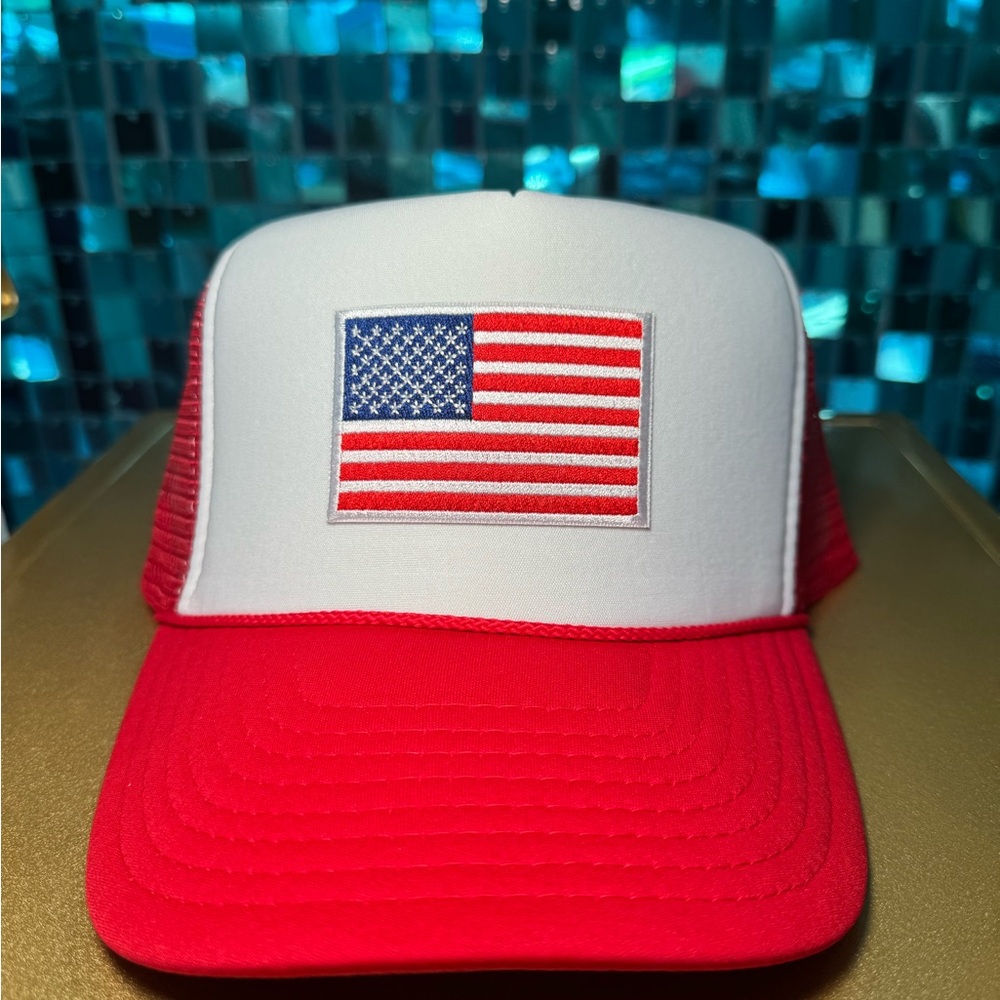 Flag trucker hat